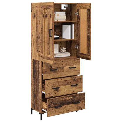 Highboard mit Schubladen 2 pcs Altholz Holzwerkstoff