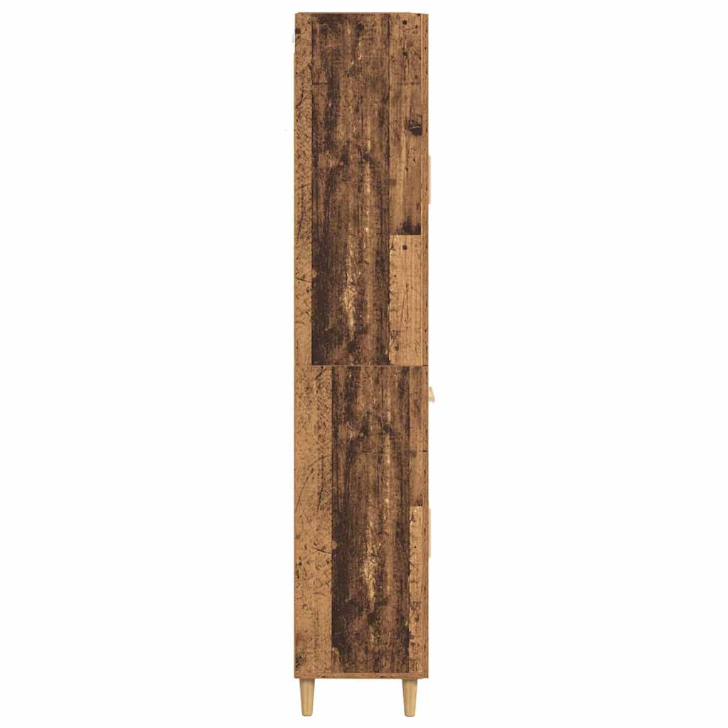 Highboard Altholz 69,5 x 34 x 180 cm Holzwerkstoff