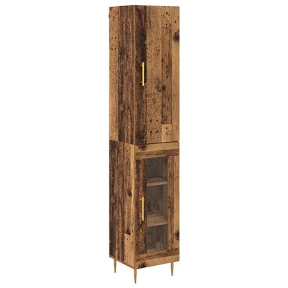 Highboard 2 pcs Altholz Holzwerkstoff
