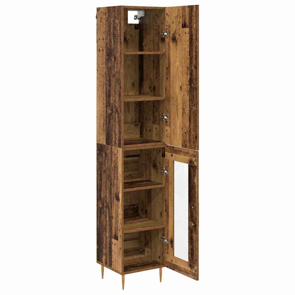 Highboard 2 pcs Altholz Holzwerkstoff