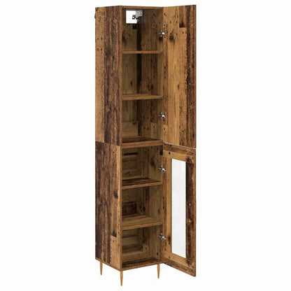 Highboard 2 pcs Altholz Holzwerkstoff
