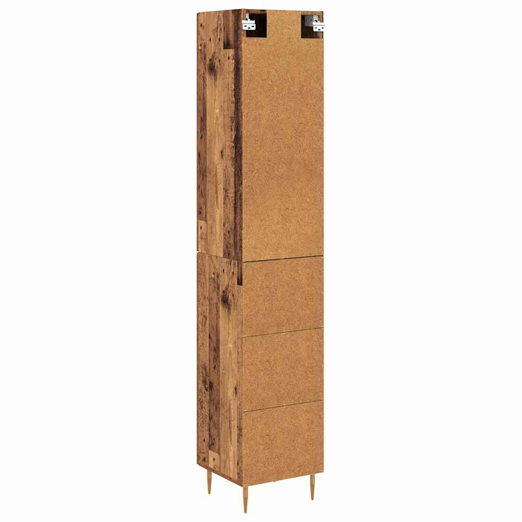 Highboard 2 pcs Altholz Holzwerkstoff