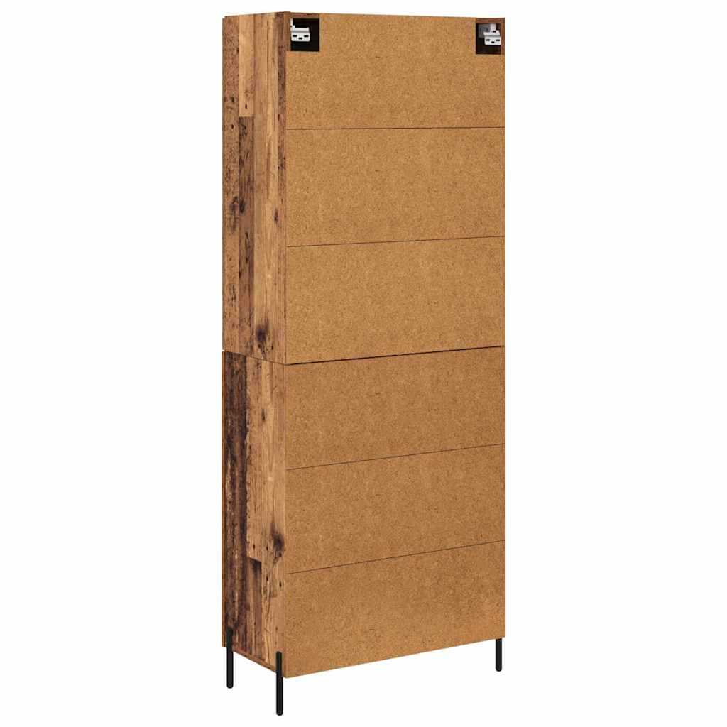 Highboard 2 pcs Altholz Holzwerkstoff