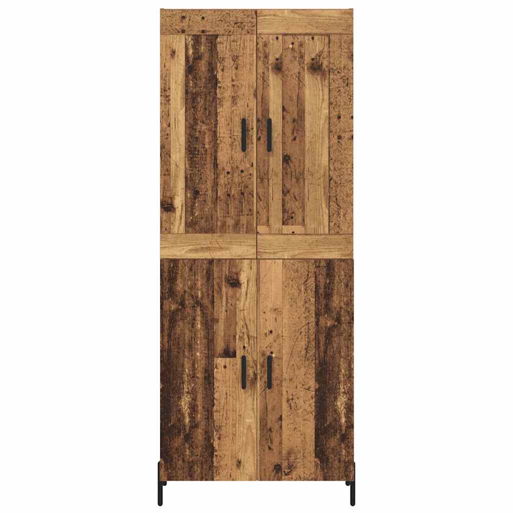 Highboard 2 pcs Altholz Holzwerkstoff