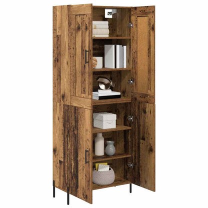 Highboard 2 pcs Altholz Holzwerkstoff