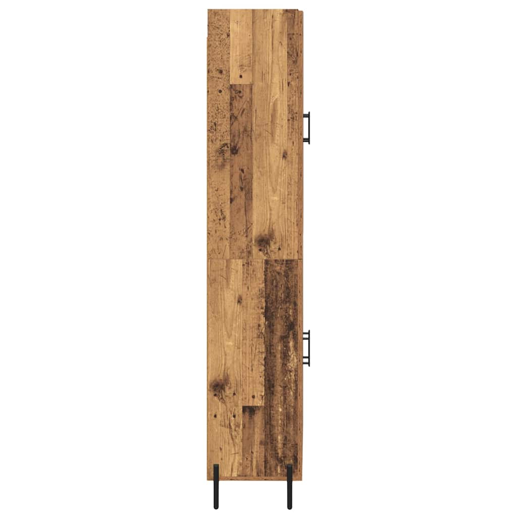 Highboard 2 pcs Altholz Holzwerkstoff