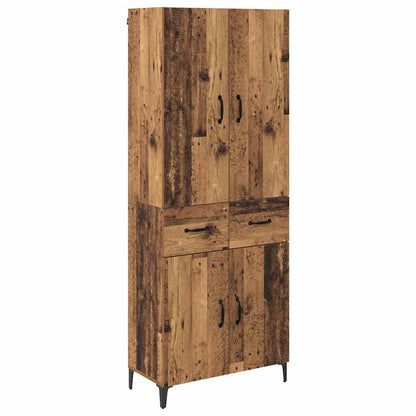 Highboard Wandmontiert Altholz 69,5 x 34 x 180 cm Holzwerkstoff