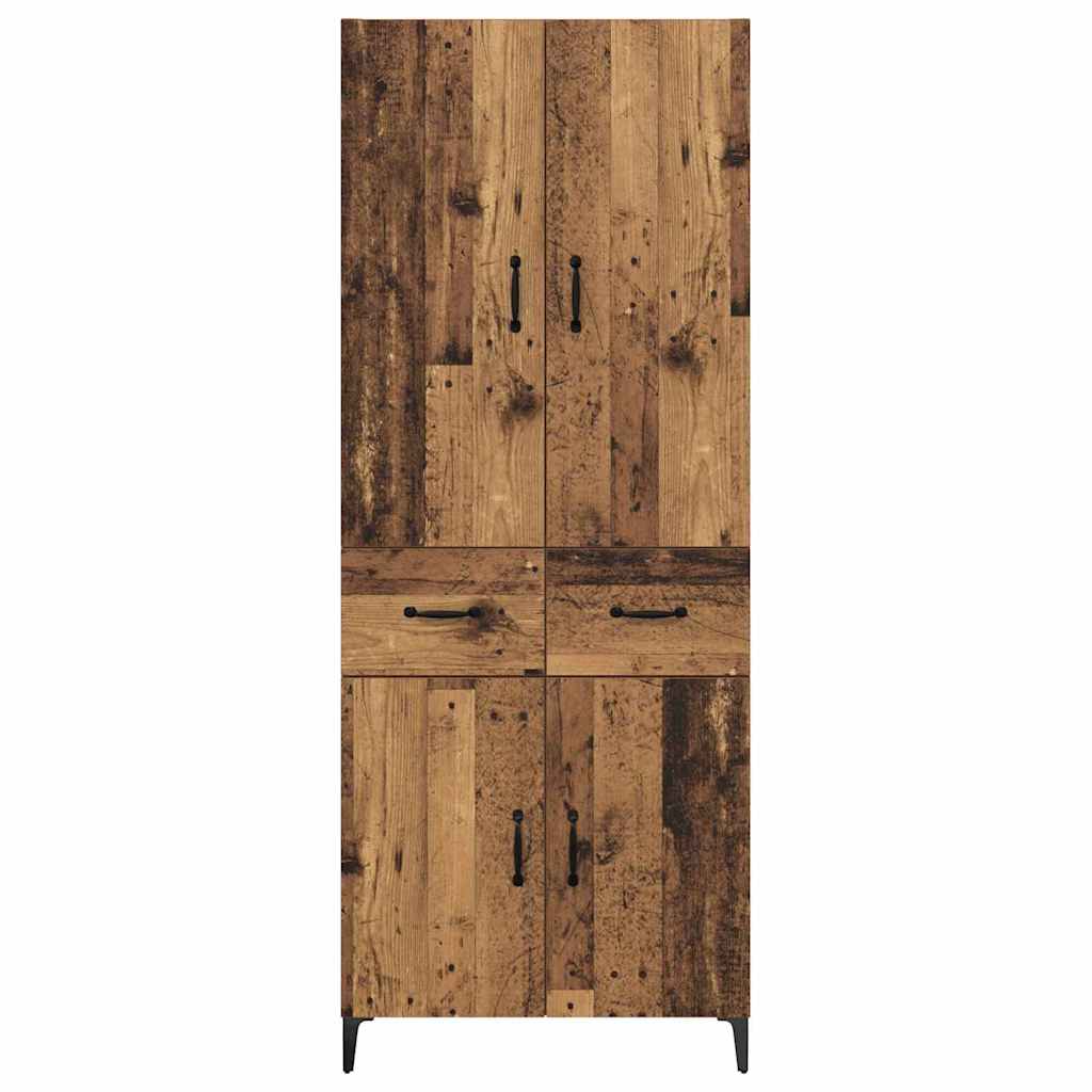 Highboard Wandmontiert Altholz 69,5 x 34 x 180 cm Holzwerkstoff