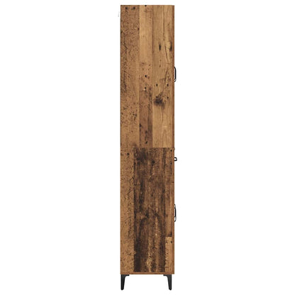 Highboard Wandmontiert Altholz 69,5 x 34 x 180 cm Holzwerkstoff