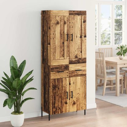 Highboard 2 pcs Altholz Holzwerkstoff