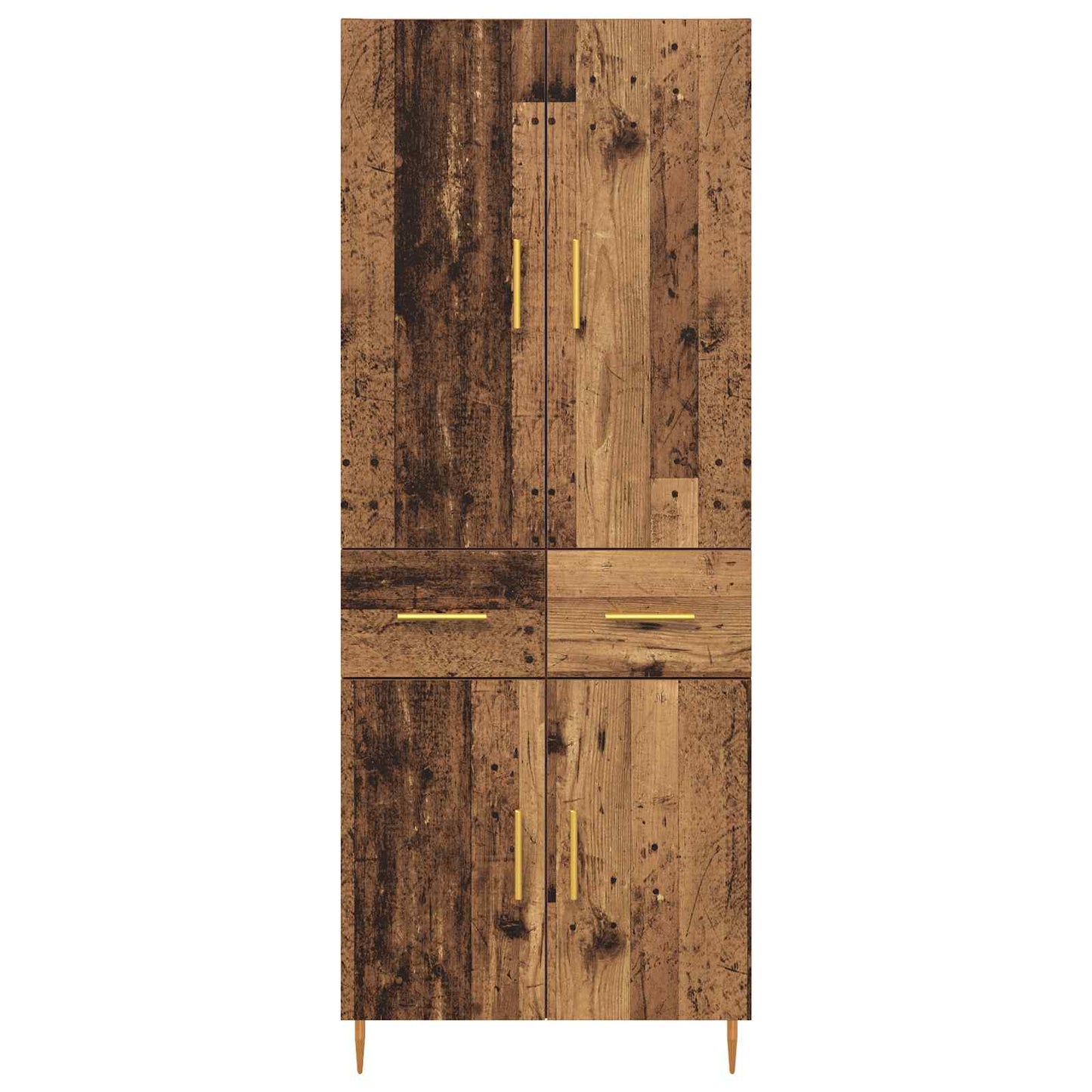 Highboard Wandmontiert Altholz 69,5 x 34 x 180 cm Holzwerkstoff