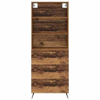 Highboard Altholz 69,5 x 34 x 180 cm Holzwerkstoff