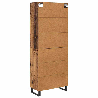 Highboard Altholz 69,5 x 34 x 180 cm Holzwerkstoff