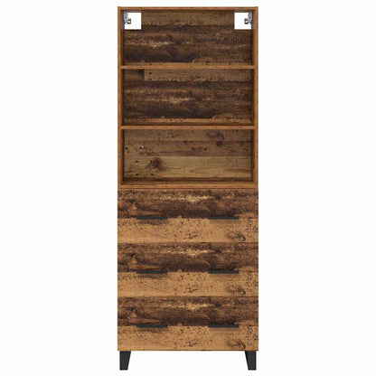 Highboard Altholz 69,5 x 34 x 180 cm Holzwerkstoff