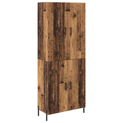 Highboard Wandmontiert Altholz 69,5 x 34 x 180 cm Holzwerkstoff