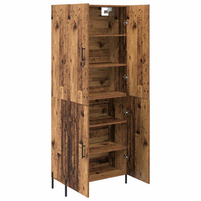 Highboard Wandmontiert Altholz 69,5 x 34 x 180 cm Holzwerkstoff