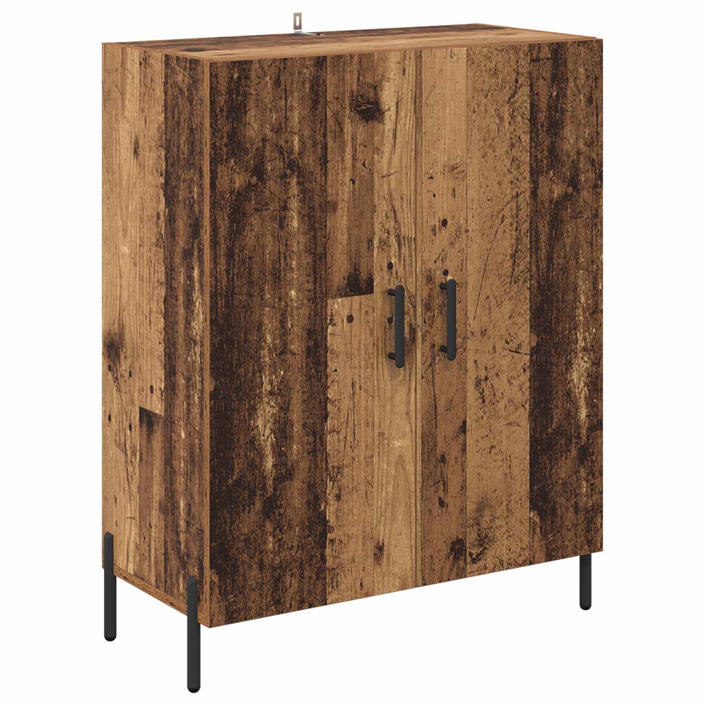 Highboard Wandmontiert Altholz 69,5 x 34 x 180 cm Holzwerkstoff