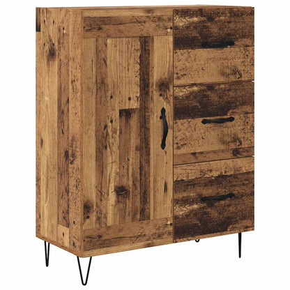 Highboard Altholz 69,5 x 34 x 180 cm Holzwerkstoff