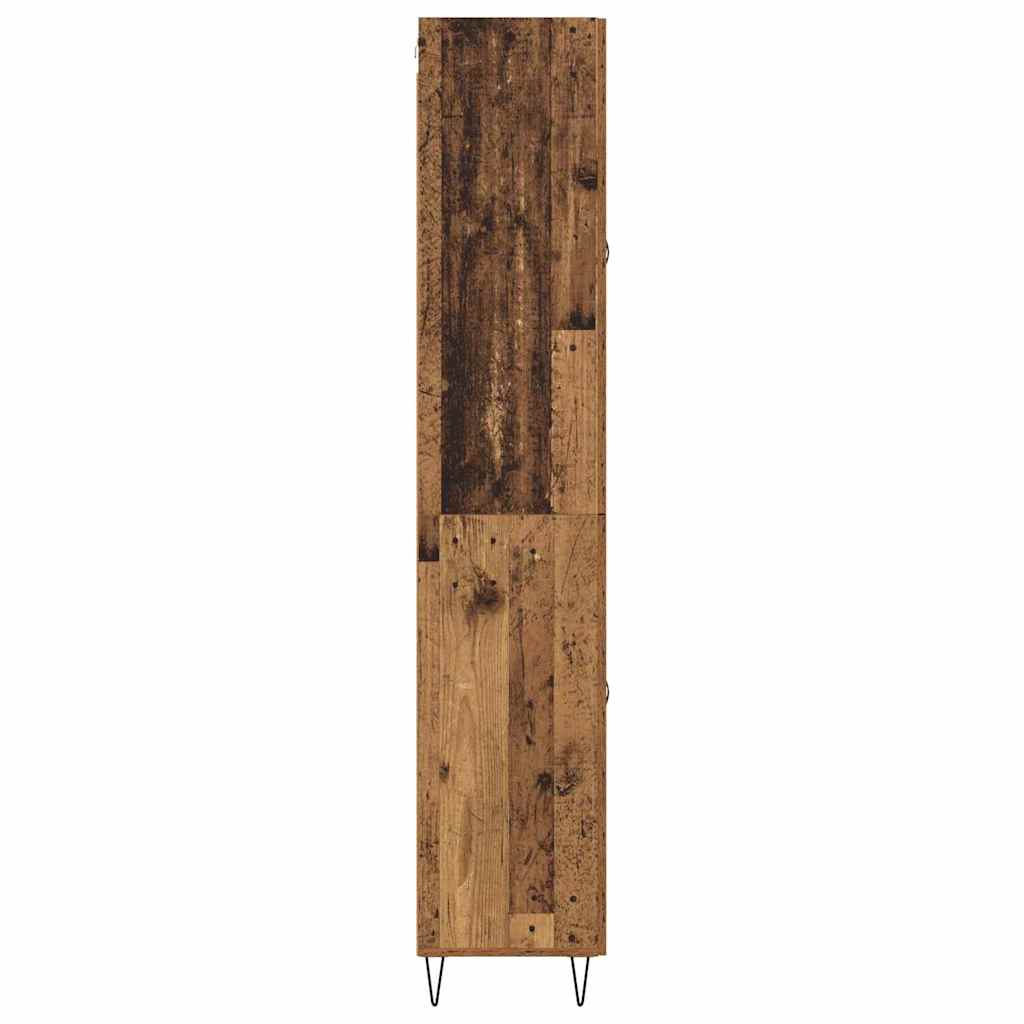 Highboard Altholz 69,5 x 34 x 180 cm Holzwerkstoff