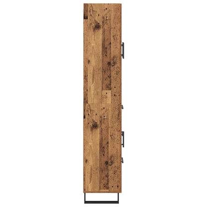 Highboard mit Schubladen 2 pcs Altholz Engineered Wood und Glas