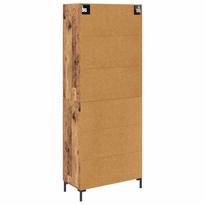 Highboard Wandmontiert Altholz 69,5 x 34 x 180 cm Holzwerkstoff