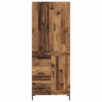 Highboard Wandmontiert Altholz 69,5 x 34 x 180 cm Holzwerkstoff