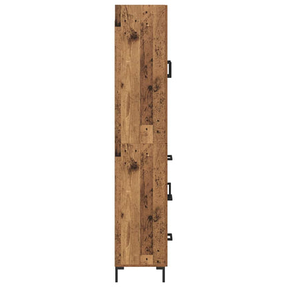 Highboard Wandmontiert Altholz 69,5 x 34 x 180 cm Holzwerkstoff