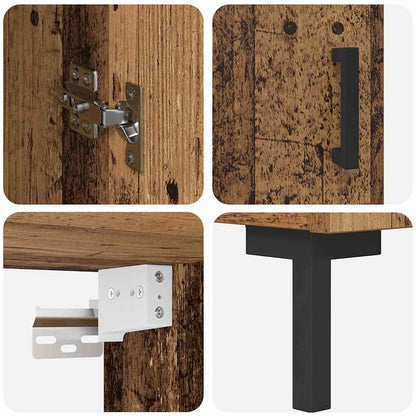 Highboard 2 pcs Altholz Holzwerkstoff