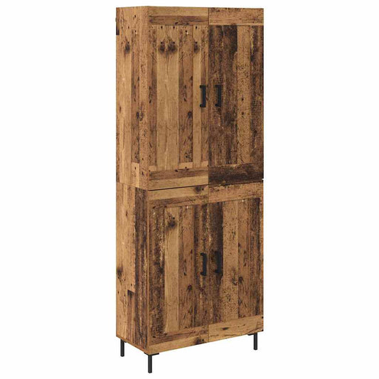 Highboard 2 pcs Altholz Holzwerkstoff