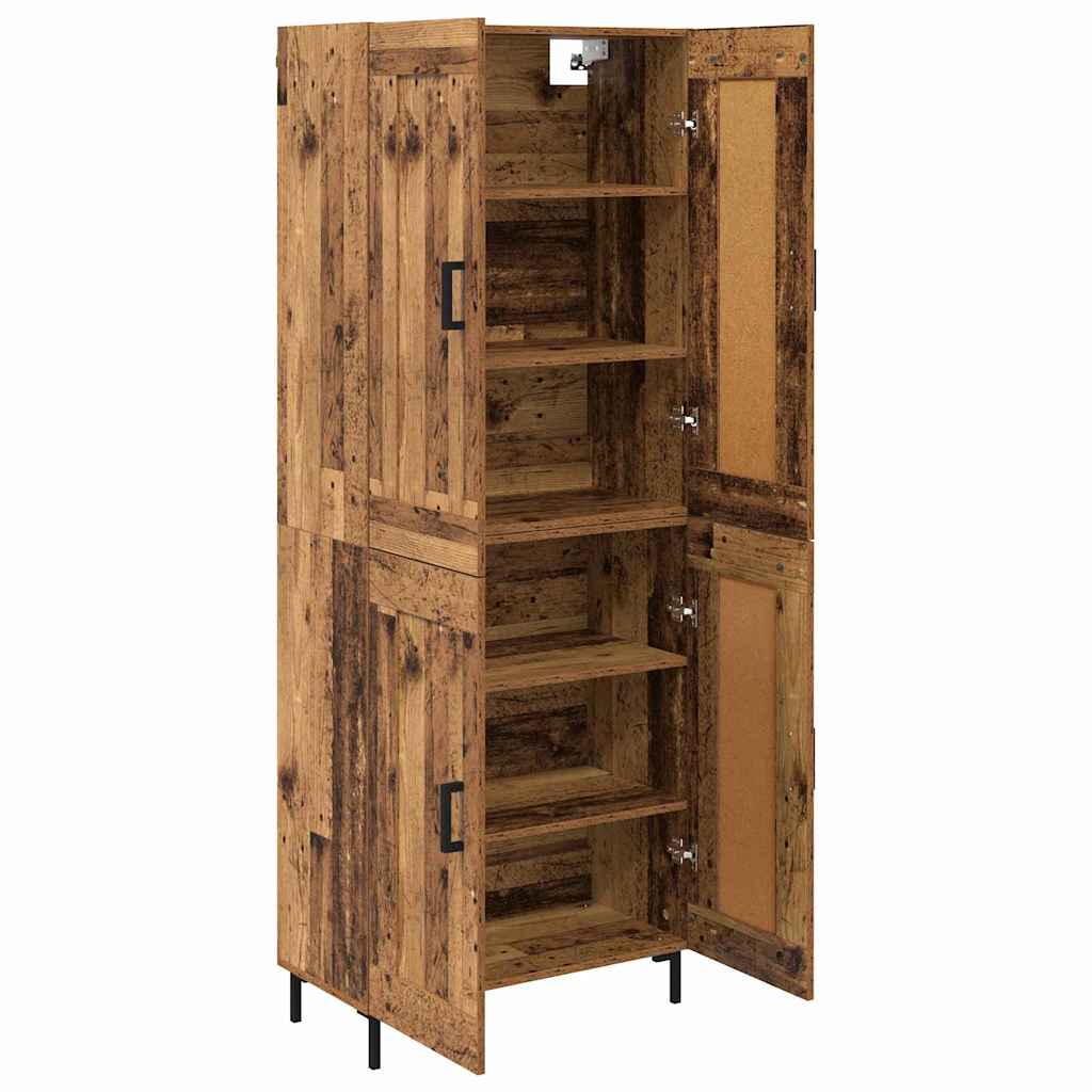 Highboard 2 pcs Altholz Holzwerkstoff