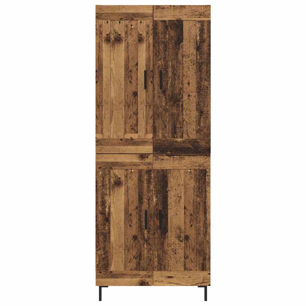 Highboard 2 pcs Altholz Holzwerkstoff