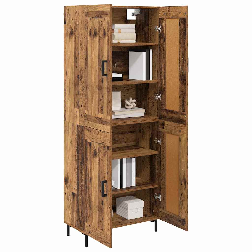 Highboard 2 pcs Altholz Holzwerkstoff