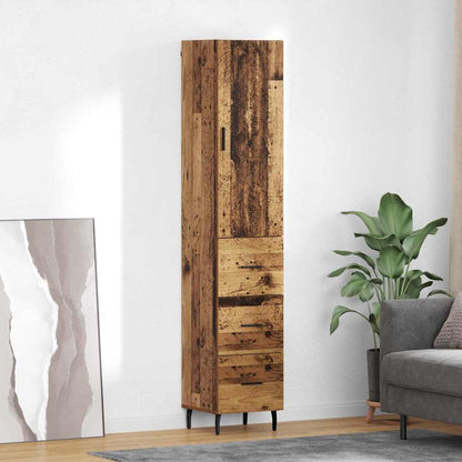 Highboard Altholz 34,5 x 34 x 180 cm Holzwerkstoff