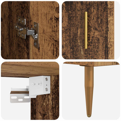 Highboard 2 pcs Altholz Holzwerkstoff