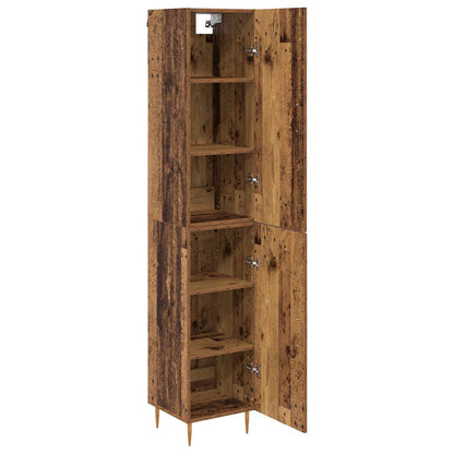 Highboard 2 pcs Altholz Holzwerkstoff
