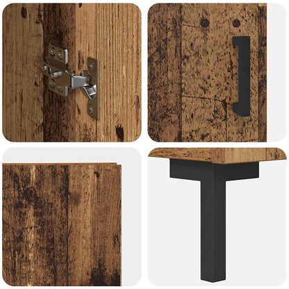 Highboard Altholz 34,5 x 34 x 180 cm Holzwerkstoff