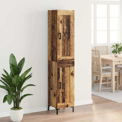 Highboard Altholz 34,5 x 34 x 180 cm Holzwerkstoff