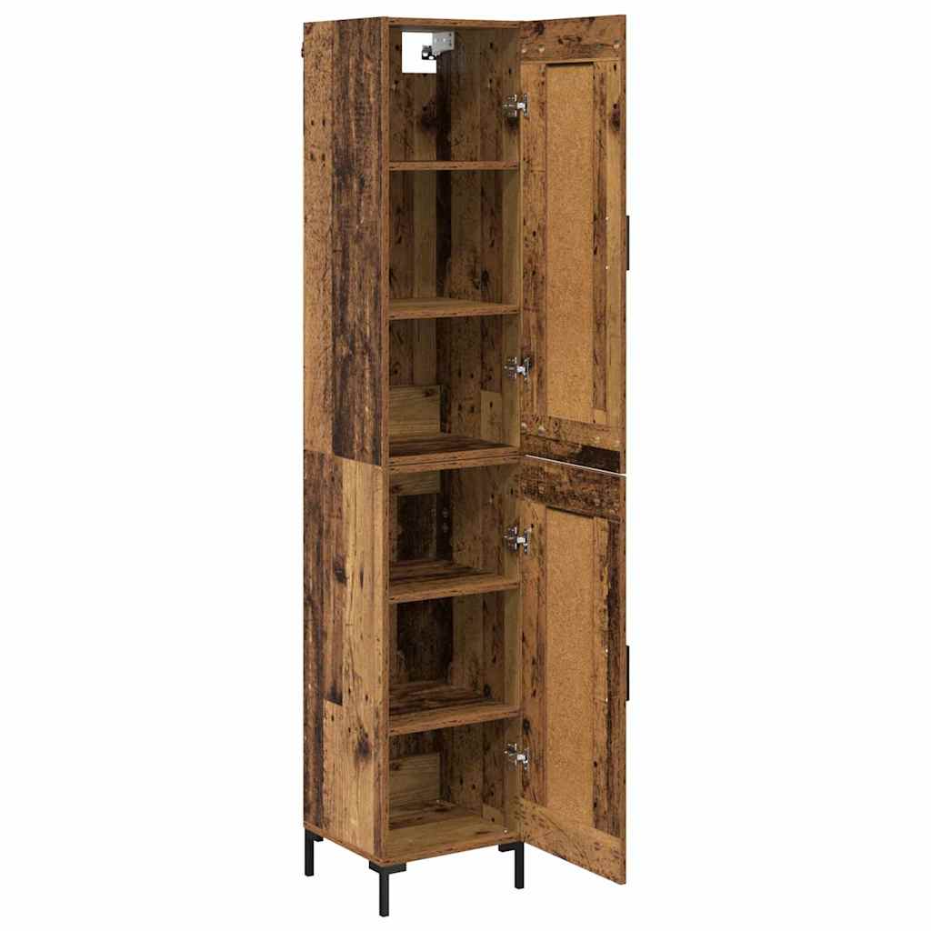 Highboard Altholz 34,5 x 34 x 180 cm Holzwerkstoff