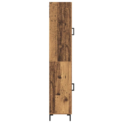 Highboard Altholz 34,5 x 34 x 180 cm Holzwerkstoff