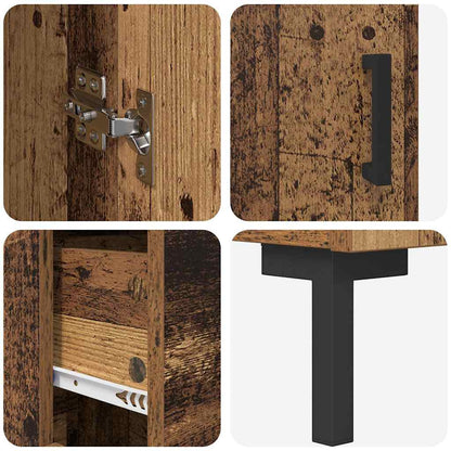 Highboard mit Schubladen 2 pcs Altholz Holzwerkstoff