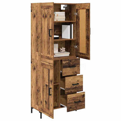 Highboard mit Schubladen 2 pcs Altholz Holzwerkstoff