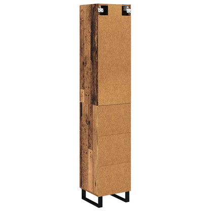 Highboard Altholz 34,5 x 34 x 180 cm Holzwerkstoff