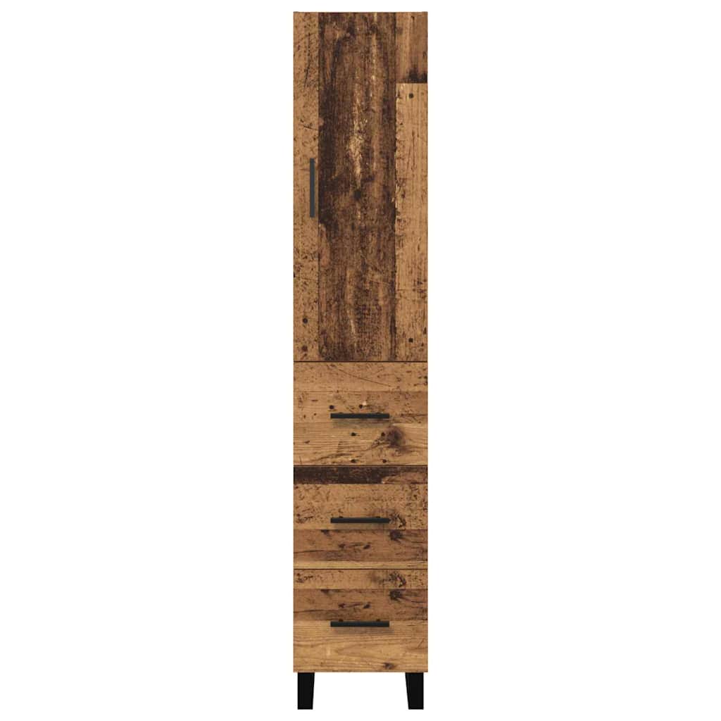 Highboard Altholz 34,5 x 34 x 180 cm Holzwerkstoff