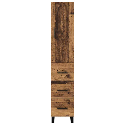 Highboard Altholz 34,5 x 34 x 180 cm Holzwerkstoff
