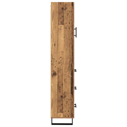 Highboard Altholz 34,5 x 34 x 180 cm Holzwerkstoff