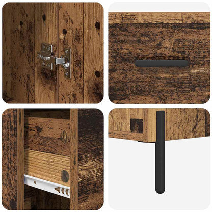 Highboard Altholz 34,5 x 34 x 180 cm Holzwerkstoff