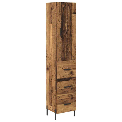 Highboard Altholz 34,5 x 34 x 180 cm Holzwerkstoff