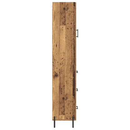 Highboard Altholz 34,5 x 34 x 180 cm Holzwerkstoff