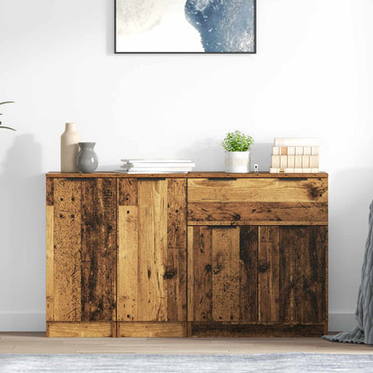 Sideboard mit Schubladen 3 pcs Altholz Holzwerkstoff