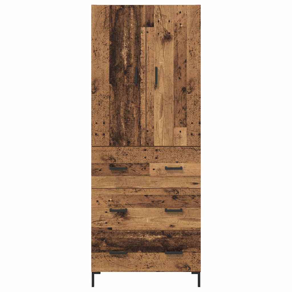 Highboard Wandmontiert Altholz 69,5 x 34 x 180 cm Holzwerkstoff